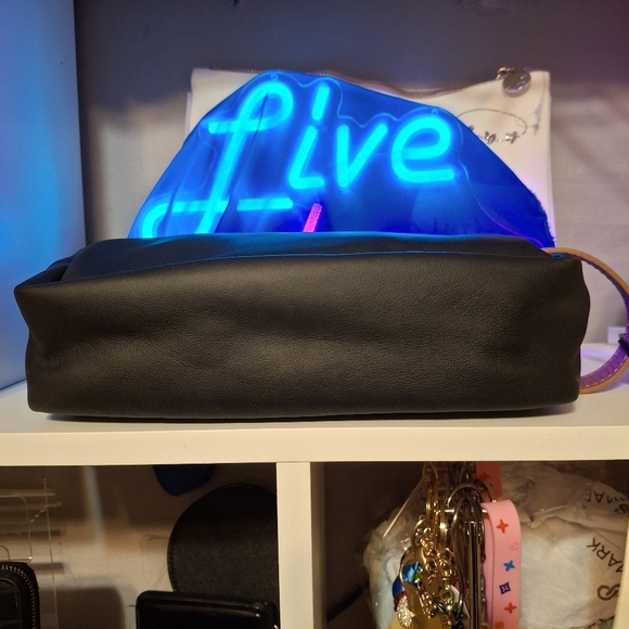 Massei Black and Brown Leather Men's Travel Bag - Picture 3 of 8